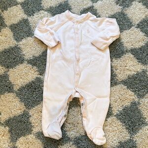 Ralph Lauren pale pink snap footie pajama